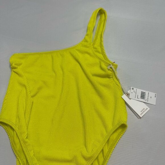 NWT Good American Electric Yellow One Piece Bathing Suit Swimsuit Size 5/6 New - Picture 2 of 7